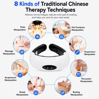 Electric Cervical Pulse Neck Massager Muscle Relax Massage Magnetic Therapy US