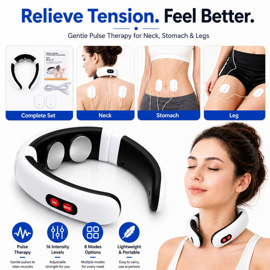 Electric Cervical Pulse Neck Massager Muscle Relax Massage Magnetic Therapy US